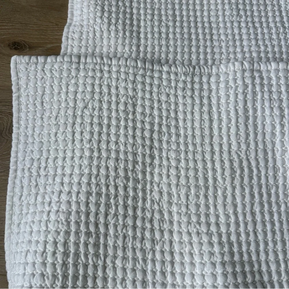 Crate & Barrel Nora Euro Sham Cream Pillow Covers 26”x 26”